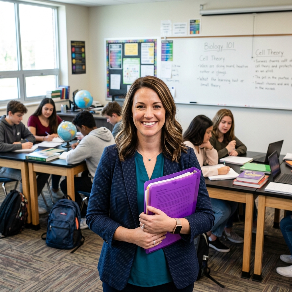 Teacher standing in front of a classroom of students